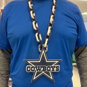 Blue Cowboys Chain Necklace Hype sports chain